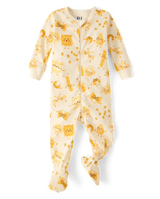Baby And Toddler Pasta Snug Fit Cotton Footed One Piece Pajamas