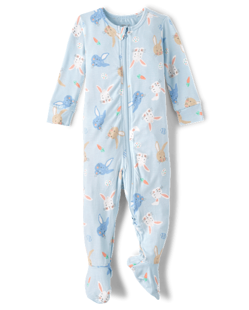 Pyjama une pièce assorti pour bébé et petit garçon, motif Pâques - Ultra doux