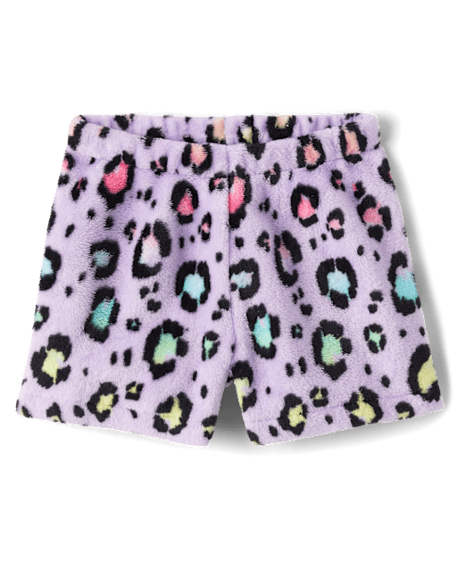 Short de pyjama léopard pour fille - Polaire douce