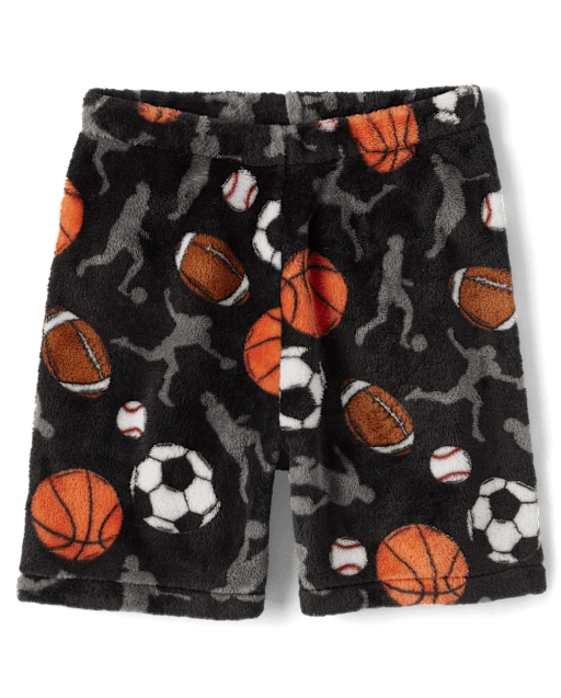 Boys Sports Pajama Shorts - Cozy Fleece