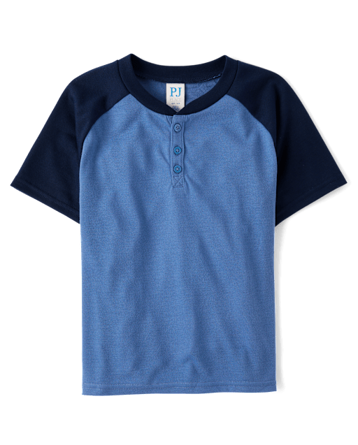 Boys Colorblock Henley Pajama Top