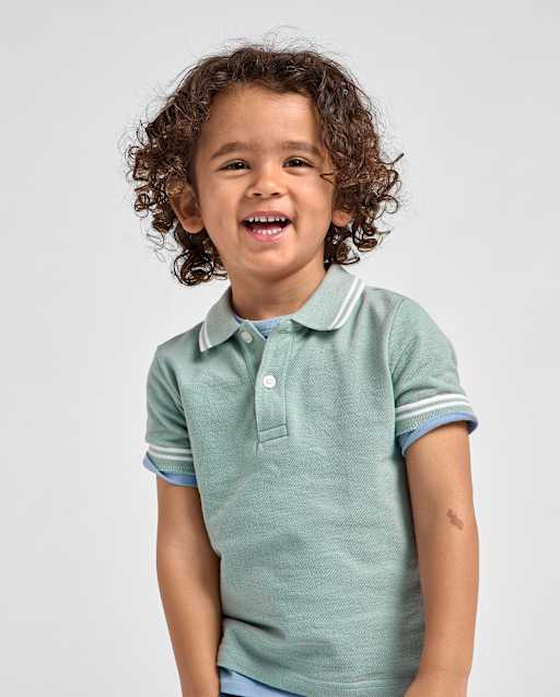 Polo piqué doux pour bébés et petits garçons
