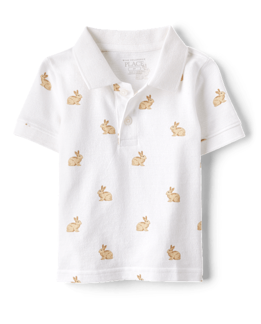 Baby And Toddler Boys Bunny Soft Pique Polo