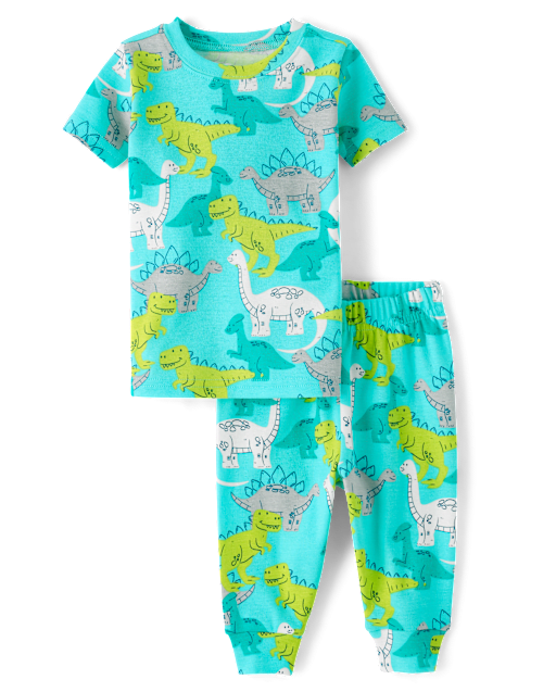 Baby And Toddler Boys Dino Snug Fit Cotton Pajamas