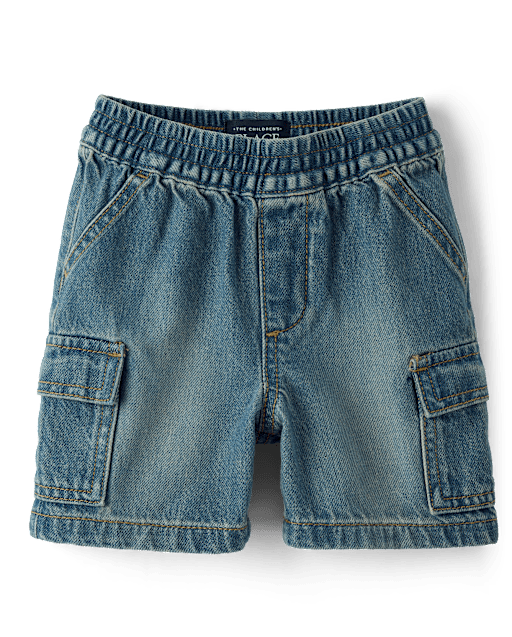 Baby And Toddler Boys Pull On Cargo Jean Shorts