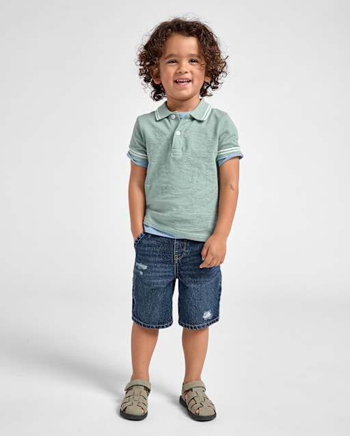 Baby And Toddler Boys Ripped Baggy Utility Jorts