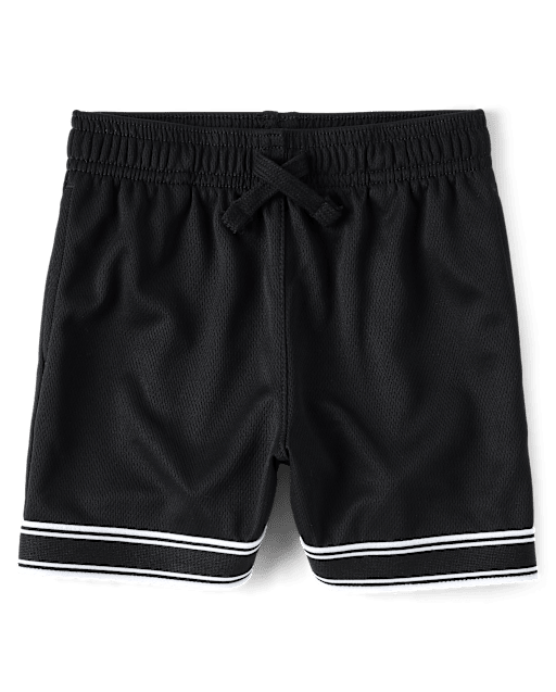 Baby And Toddler Boys Quick Dry Striped Mesh Lined Active Shorts