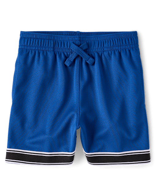 Baby And Toddler Boys Quick Dry Striped Mesh Lined Active Shorts