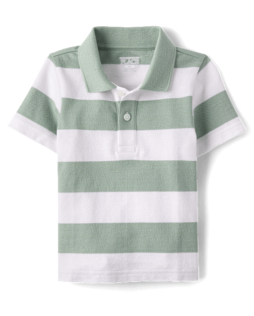 Baby And Toddler Boys Striped Soft Pique Polo
