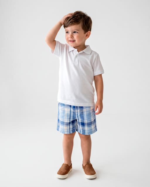 Shorts chino à carreaux pour bébés et petits garçons