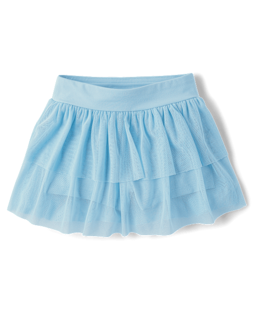 Toddler Girls Quick Dry Mesh Tiered Skort