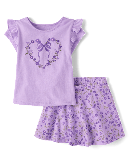 Toddler Girls Floral 2-Piece Outfit Set