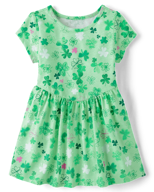 Toddler Girls St. Patrick's Day V-Waist Dress