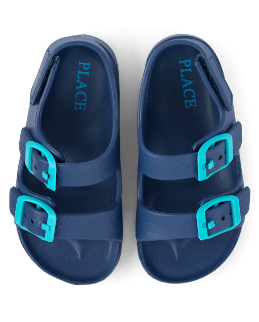 Toddler Boys Buckle Slides