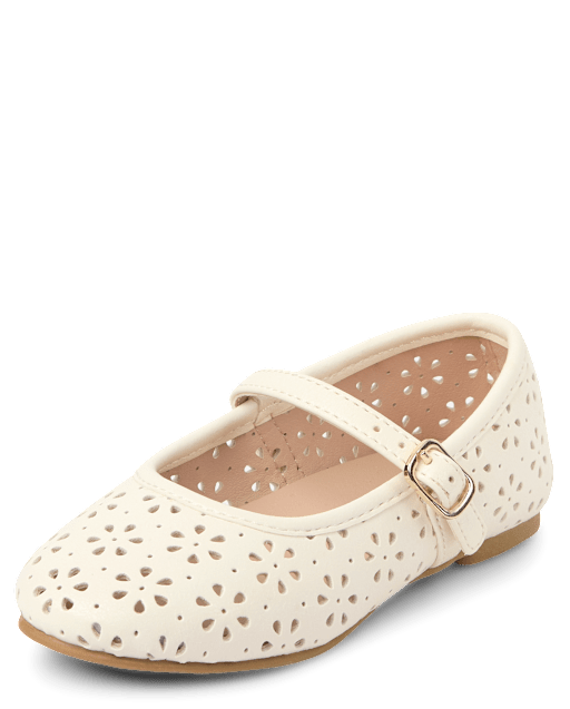 Ballerines perforées à fleurs pour petites filles