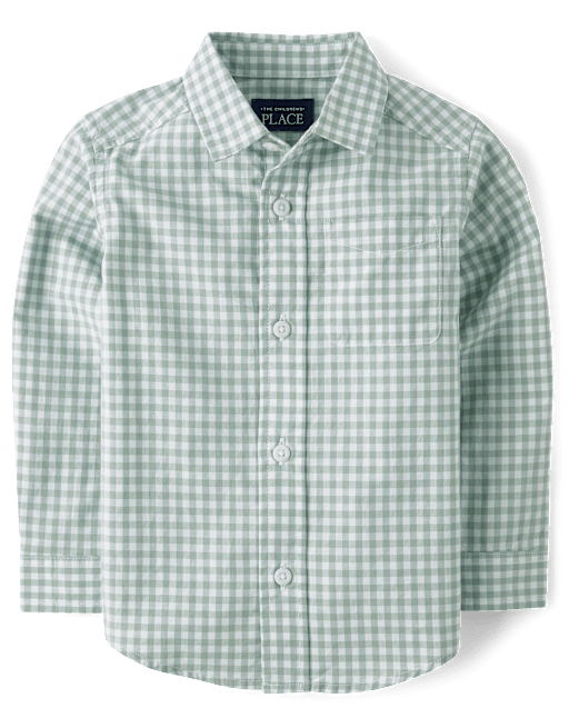 Baby And Toddler Boys Dad And Me Gingham Poplin Button Up Shirt