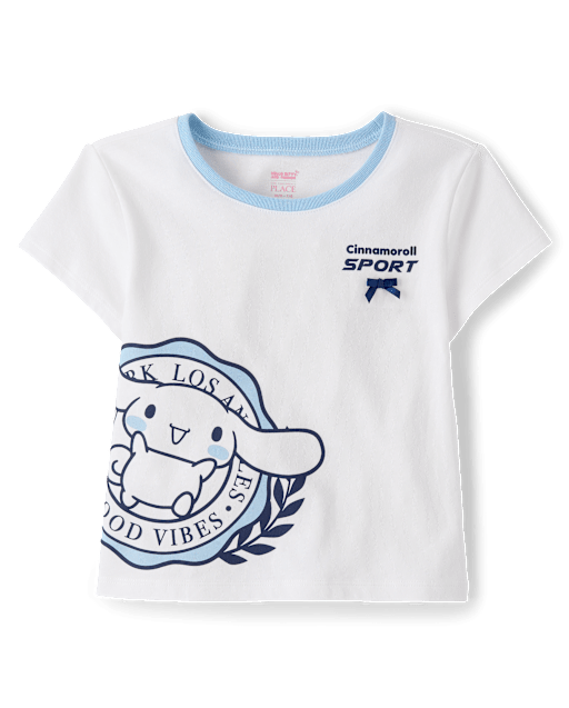 Girls Cinnamoroll Sport Bow Ringer Baby Tee
