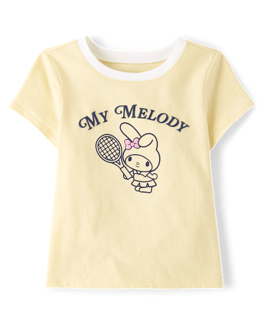 Toddler Girls My Melody™ Puff Print Tennis Ringer Graphic Tee