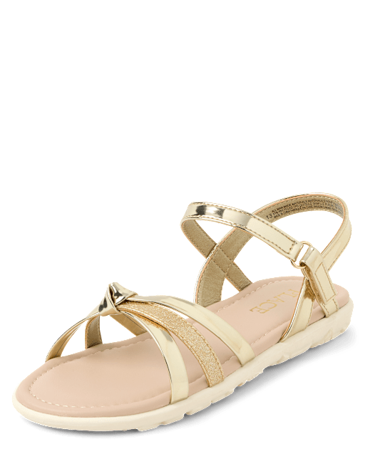 Girls Metallic Sandals