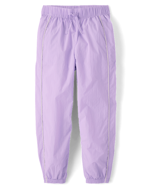 Girls Contrast Mesh Lined Parachute Pants