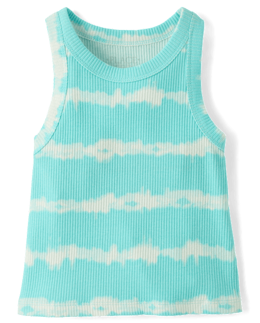 Girls Tie Dye Ribbed Tank Top