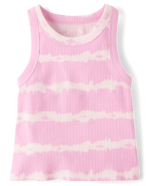 Girls Tie Dye Ribbed Tank Top