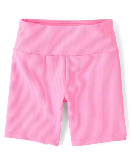 Girls Quick Dry Textured Ribbed Bike Shorts