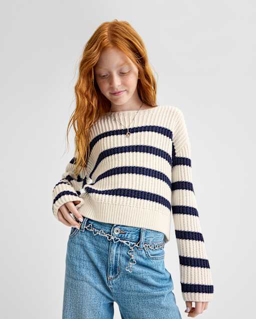 Girls Striped Sweater