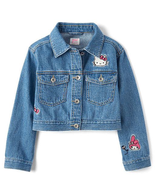 Veste en jean brodée Hello Kitty® et ses amis pour filles