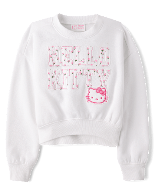 Sweat-shirt en polaire premium brodé Hello Kitty® pour filles