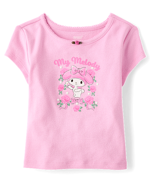Girls Hello Kitty® Embellished Ribbed Baby Tee