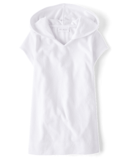 Girls Hooded Terry Swim Cover-Up