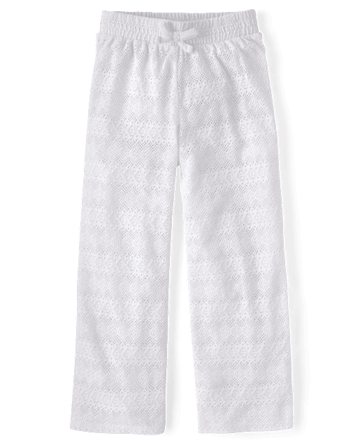 Girls Lace Wide Leg Beach Pants