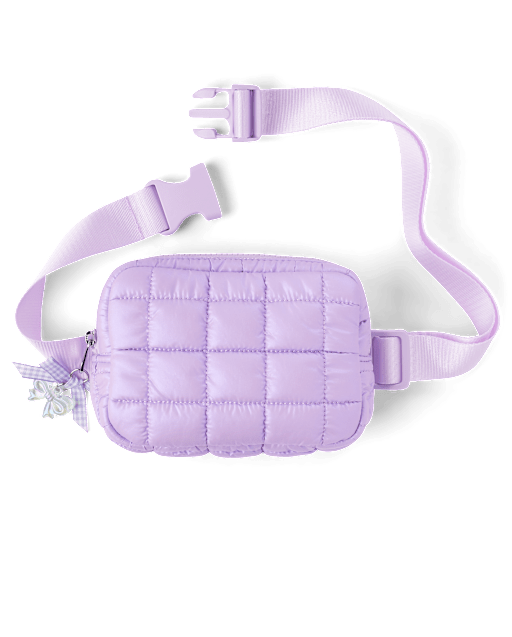 Girls Iridescent Quilted Belt Bag
