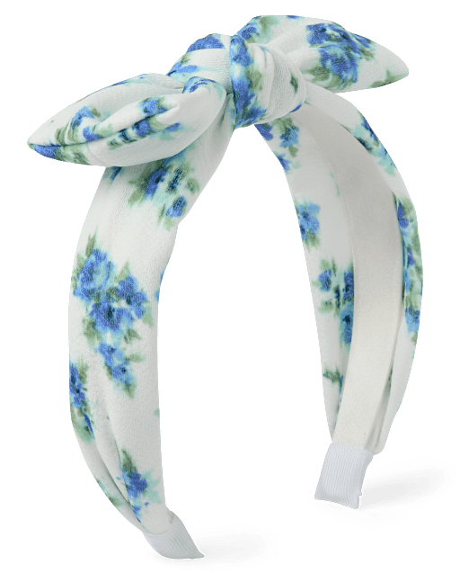 Girls Floral Bow Headband