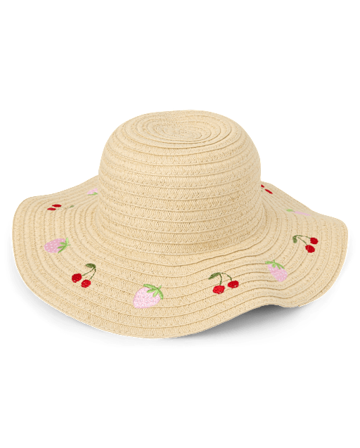 Chapeau de soleil brodé de fruits pour bébés et petites filles