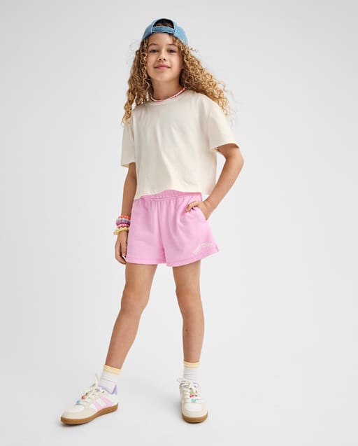 Girls Graphic French Terry Shorts