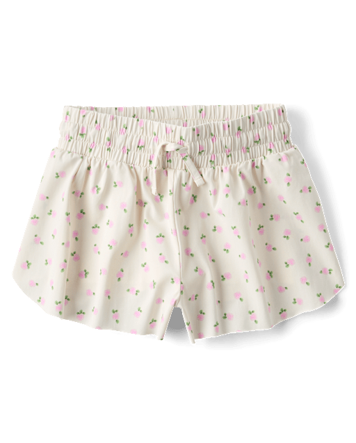 Short fluide fleuri à séchage rapide pour filles