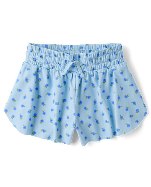 Short fluide fleuri à séchage rapide pour filles