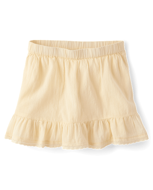 Girls Textured Ruffle Skort