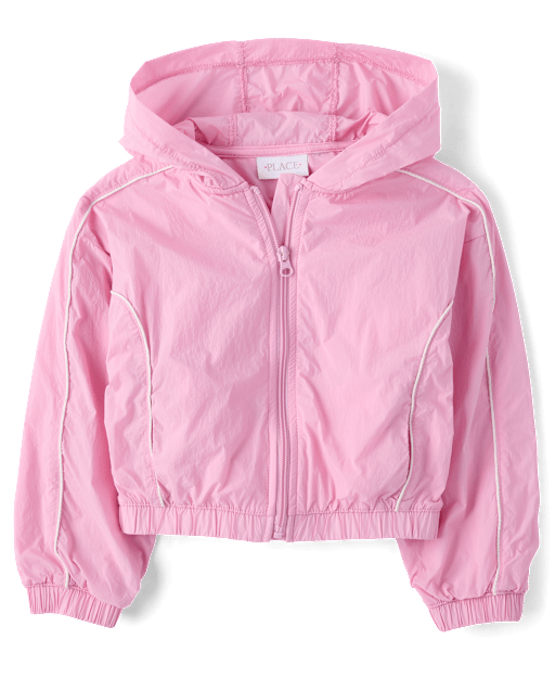 Girls Contrast Windbreaker Jacket