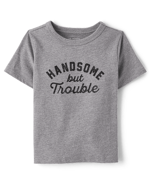 T-shirt graphique pour bébés et petits garçons « Beaux mais turbulents »