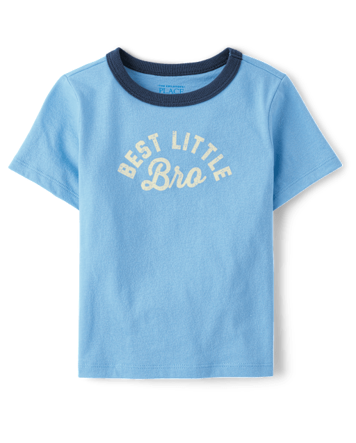 Baby And Toddler Boys Best Little Bro Graphic Ringer Tee