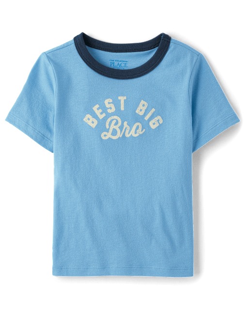 Baby And Toddler Boys Best Big Bro Graphic Ringer Tee