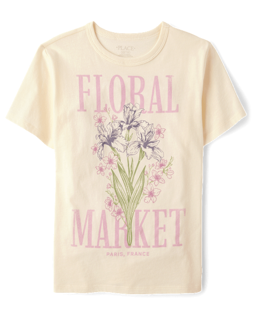 Girls Floral Market Relaxed Graphic Tee
