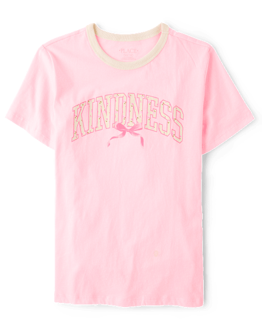 Girls Floral Kindness Relaxed Graphic Tee