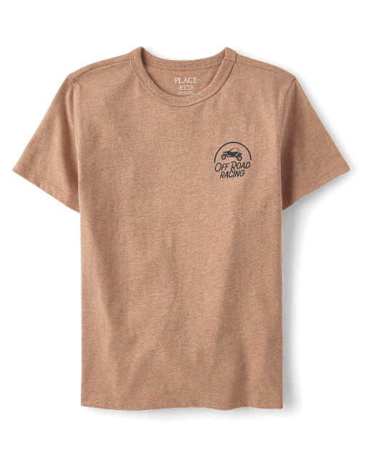Boys Offroad Racing Front And Back Graphic Tee