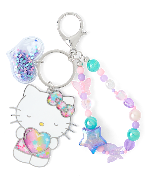 Girls Hello KittyÂ® Beaded Keychain