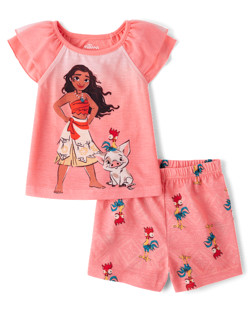 Baby And Toddler Girls Moana™ Snug Fit Cotton Pajamas