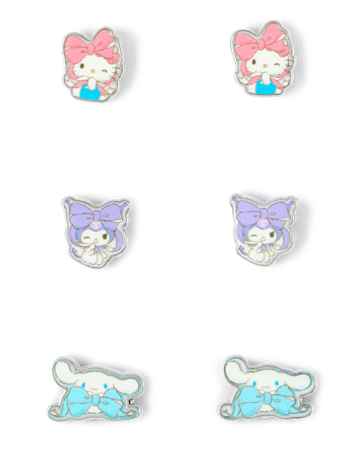 Girls Hello Kitty® And Friends Earrings 3-Pack